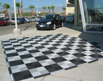 汽車(chē)4S店室外展示汽車(chē)地面鋪裝材料
